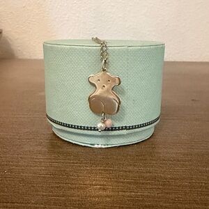 Tous Silver Bear Pendant Necklace